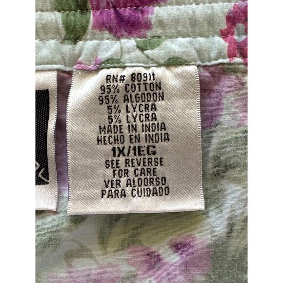 VTG Phool Spring A-Line Skirt 1X Purple Floral Coquette Cottagecore Soft Girl - Picture 9 of 13